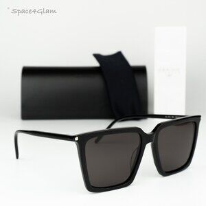 Saint Laurent Women Sunglasses Black Square SL474 001 BRAND NEW
